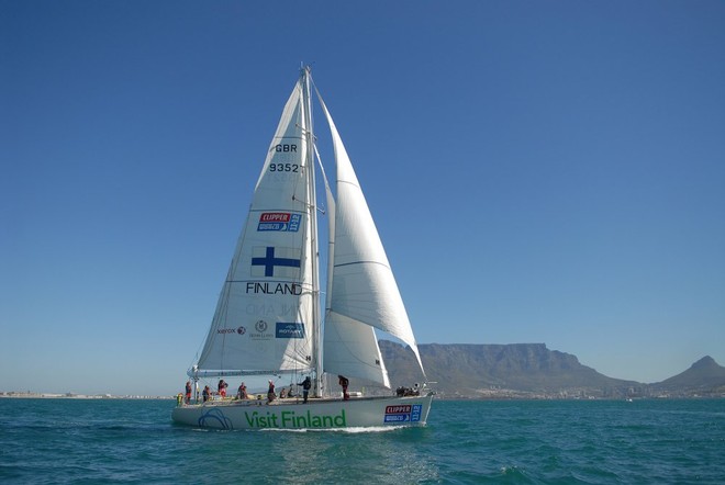 Visit Finland races from Cape Town, South Africa, at the start of Race 4 - Clipper 11-12 Round the World Yacht Race. © Bruce Sutherland/onEdition